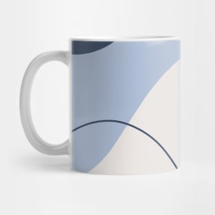 Abstract Organic Shapes Cream, Pink and Blue 3 Mug